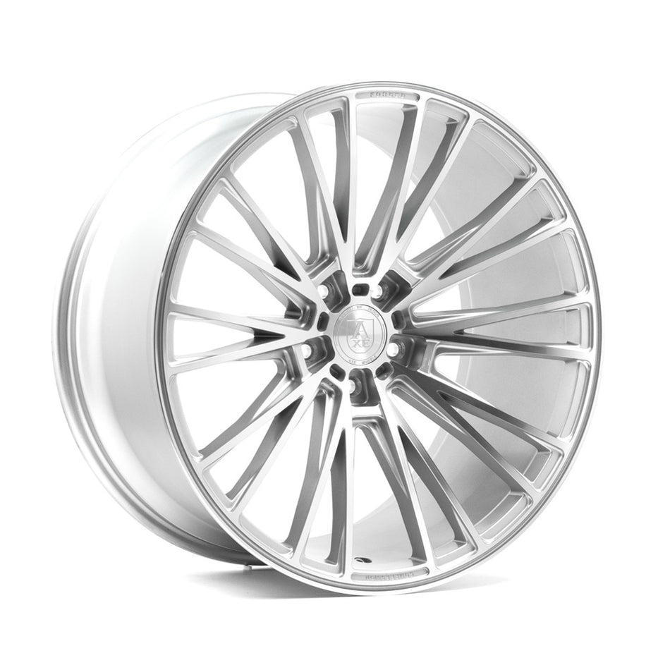 AXE CF2 21x9 ET25 5x108 GLOSS SILVER & POLISHED