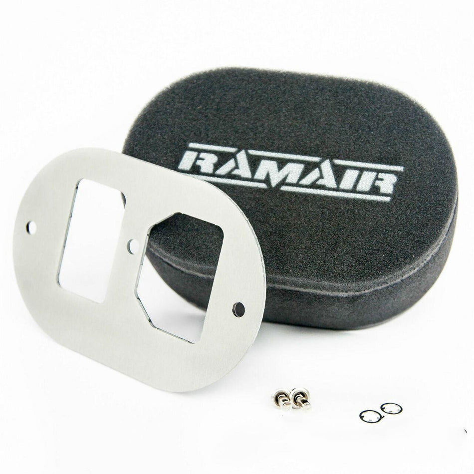 Ramair RS2-206-404 - Carb Air Filter With Baseplate GM Varajet II 100mm Internal Height
