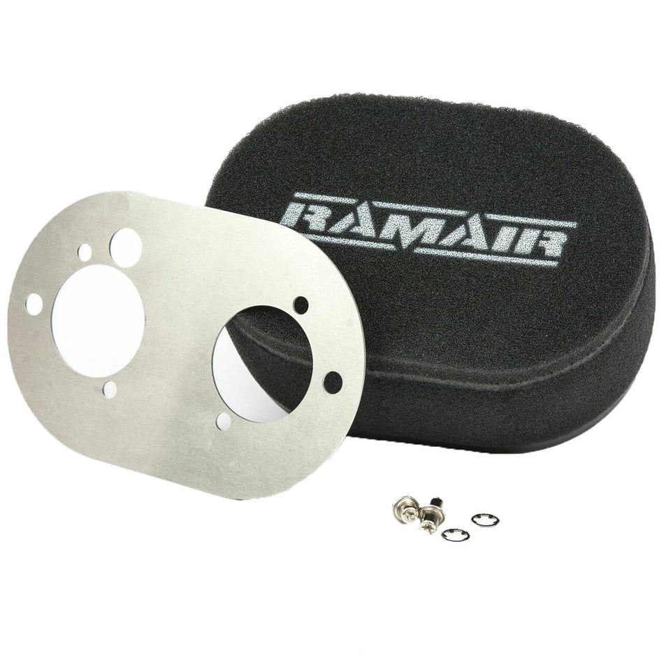 Ramair RS2-236-401 - Carb Air Filter With Baseplate Dellorto 40 DHLA 25mm Internal Height