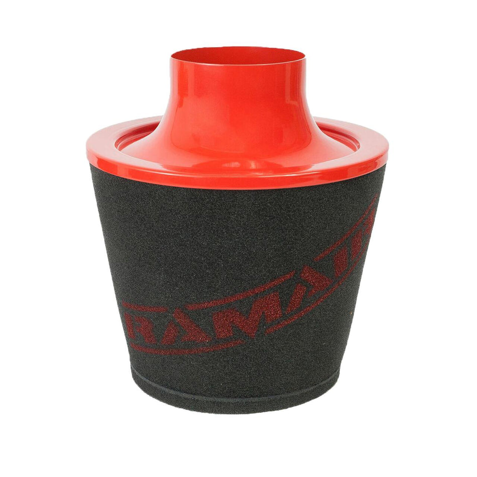 Ramair JS-090-RD 90mm OD Neck Red Large Aluminium Base Cone Filter