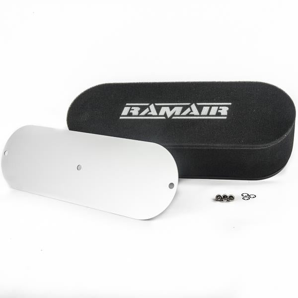 Ramair Twin Carb Air Filter With Blank Baseplate 65mm Internal Height Internal Height