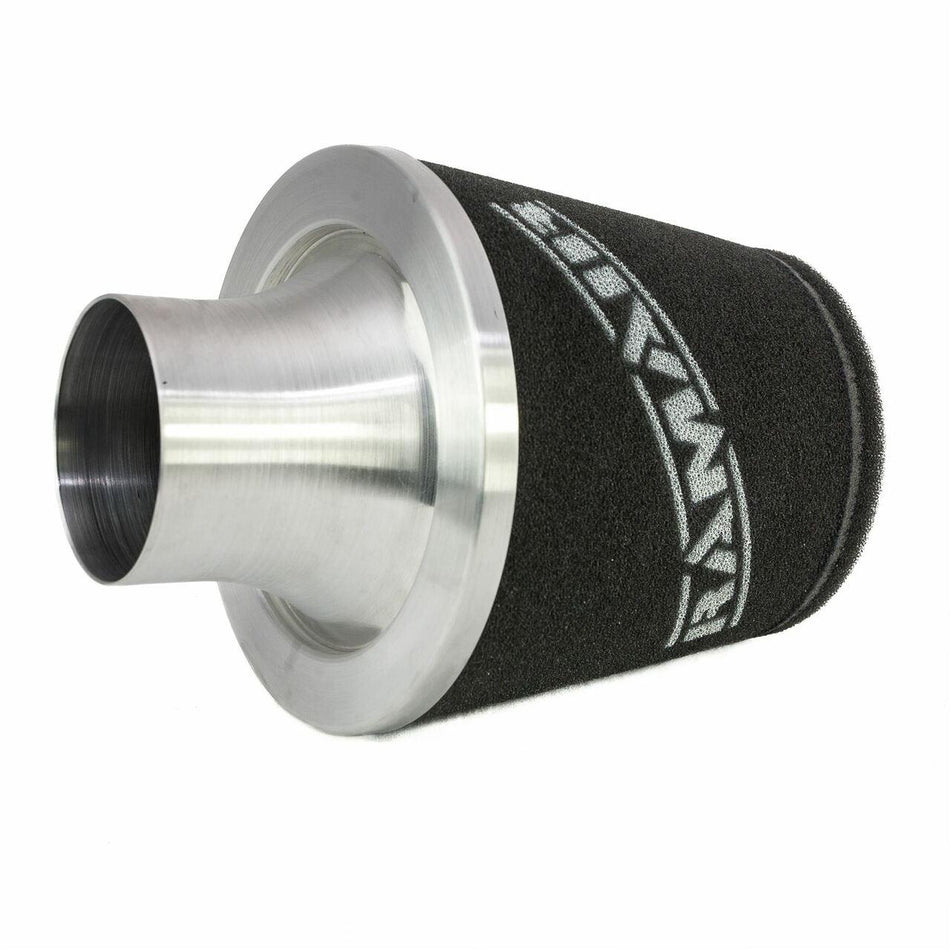 Ramair JS-150-90-SL 90mm OD Neck Small Silver Aluminium Base Cone Filter