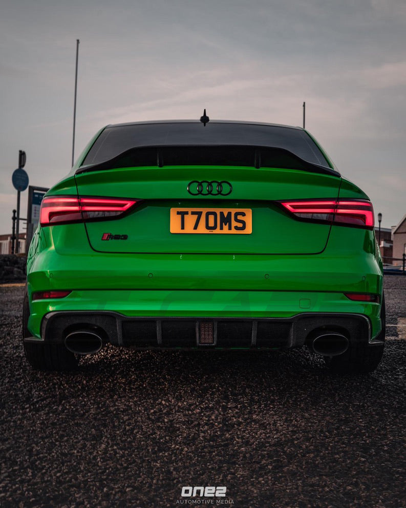 AUDI RS3 8V SALOON REAR CARBON DIFFUSER WITH DTM LIGHT - CT Carbon