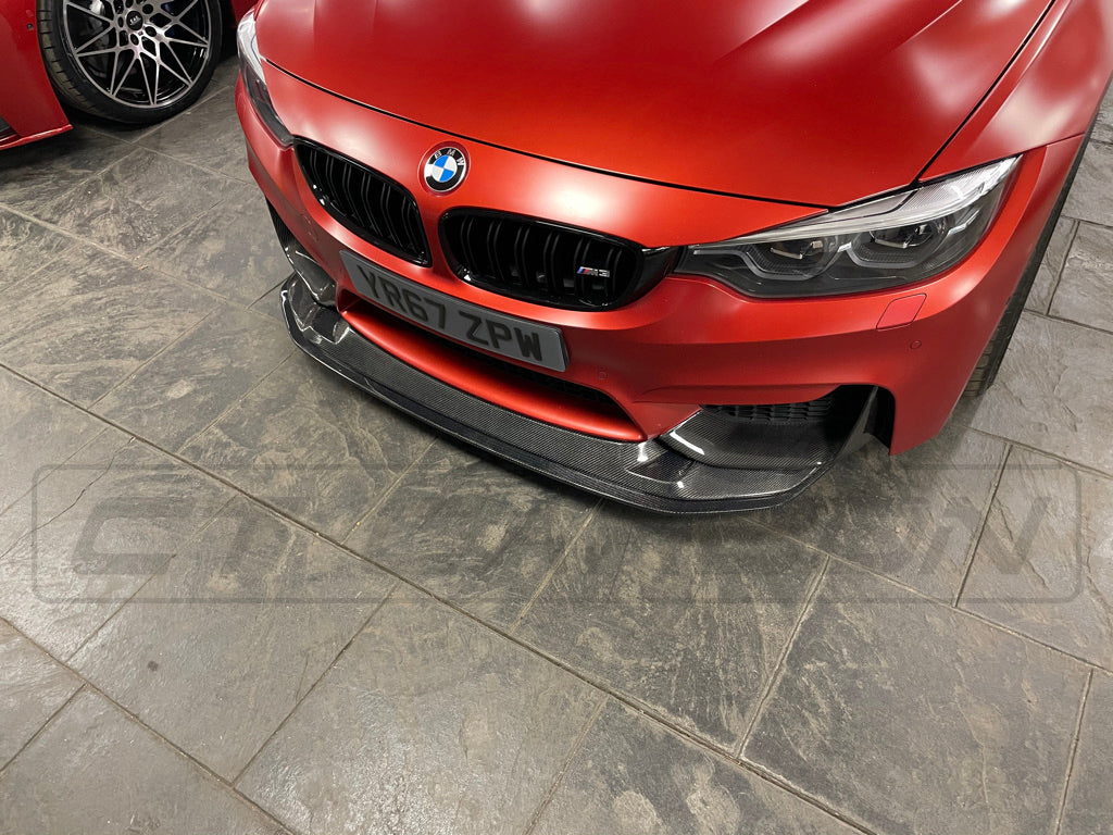 BMW M3/M4 (F80 F82 F83) CARBON FIBRE SPLITTER (2 PIECE) - GTS STYLE - CT Carbon