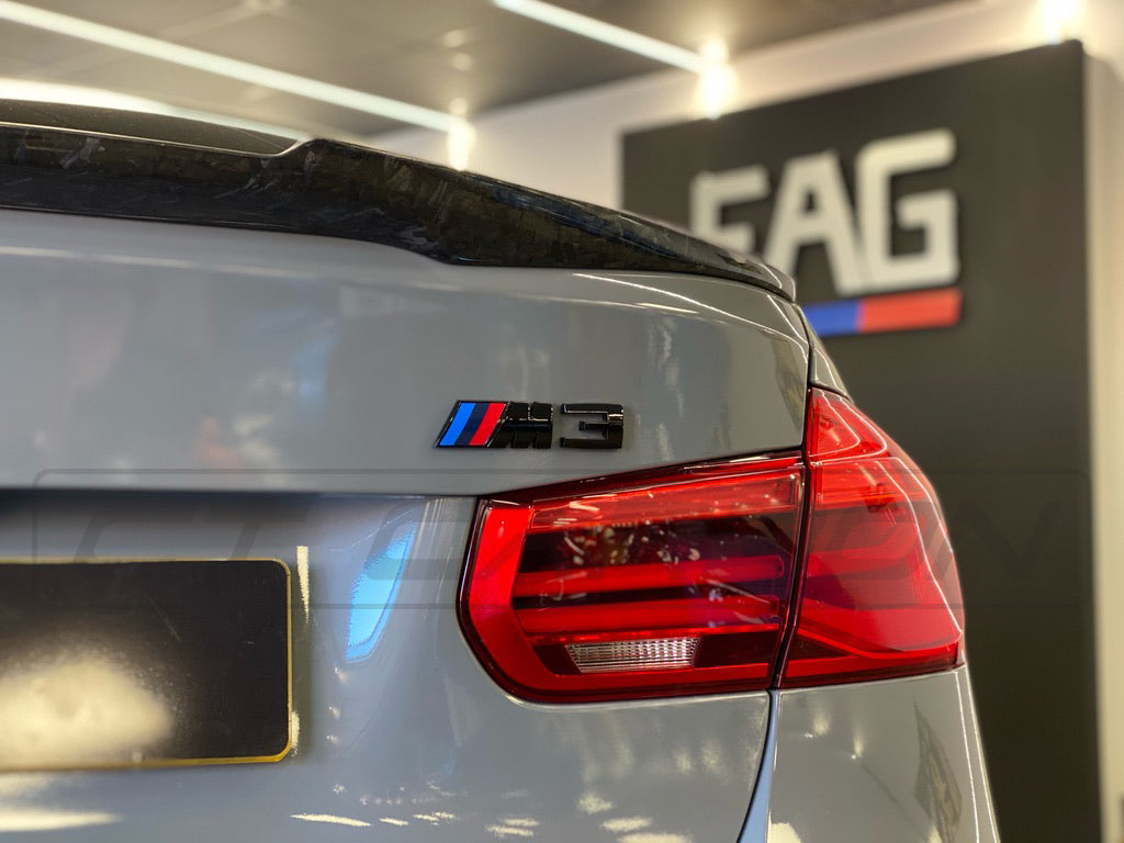 BMW M3 F80 & F30 3 SERIES FORGED CARBON FIBRE SPOILER - V STYLE - CT Carbon