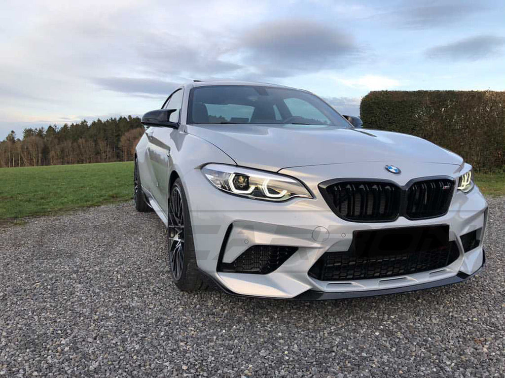 BMW M2C F87 CARBON FIBRE SPLITTER - MP STYLE - CT Carbon