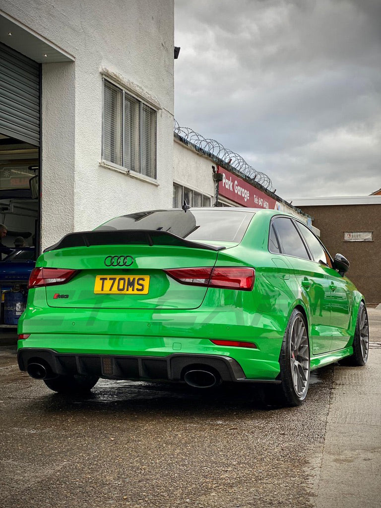 AUDI RS3 8V SALOON REAR CARBON DIFFUSER WITH DTM LIGHT - CT Carbon