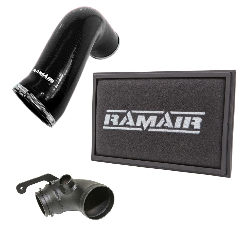 Ramair RPF-3129-RIP-BK-TI - Panel Air Filter Intake Pipe Air Hose & Turbo Elbow - A3 S3 TSI MQB