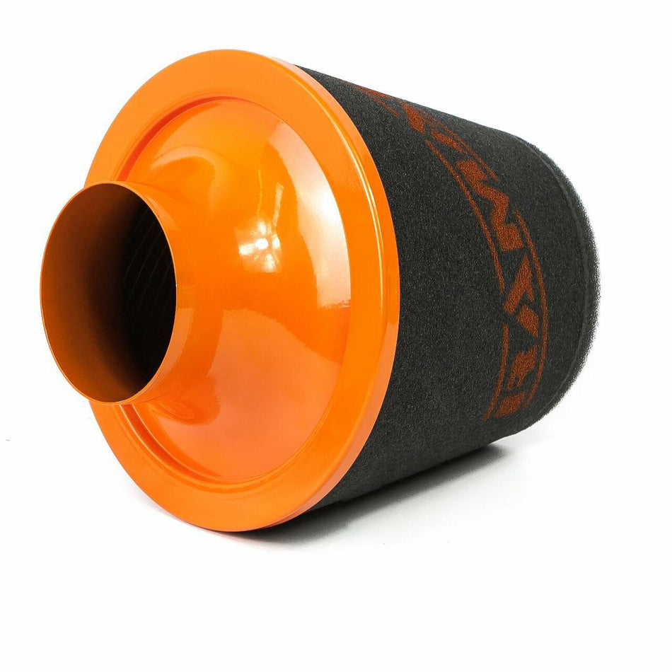 Ramair JS-108-OR 80mm OD Neck Orange Large Aluminium Base Cone Filter