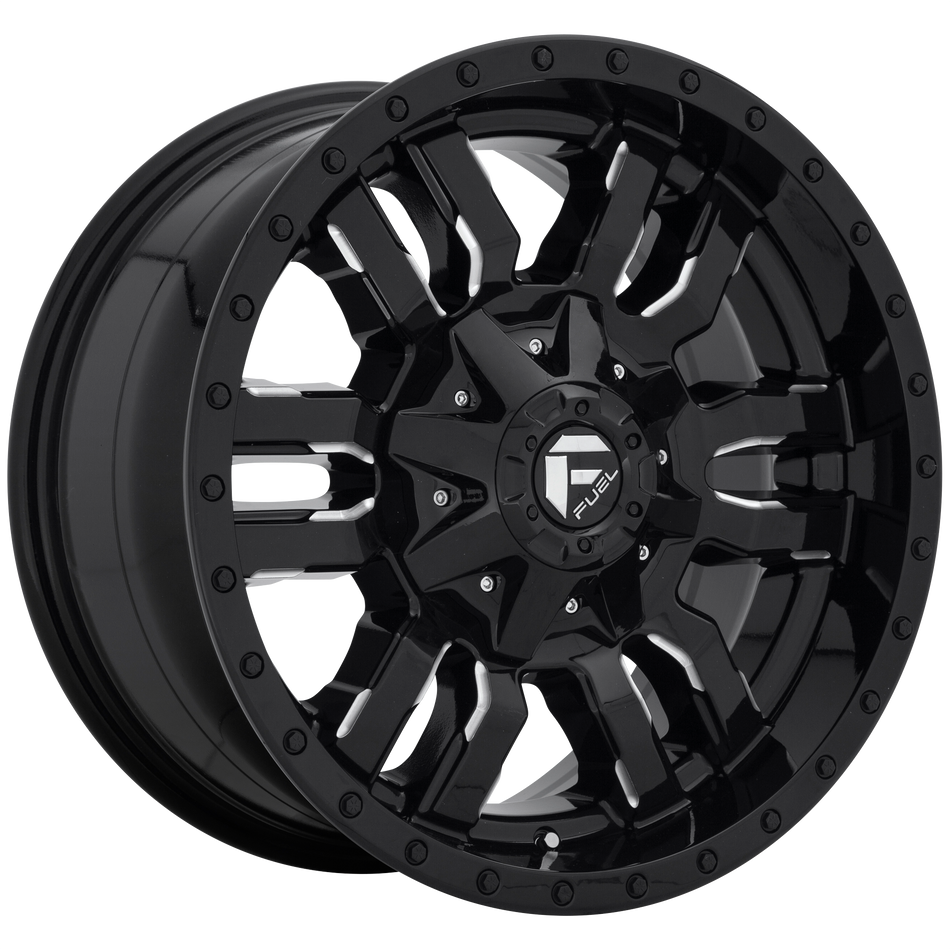 Fuel SLEDGE UTV 20x7 ET13 4x156 GLOSS BLACK MILLED