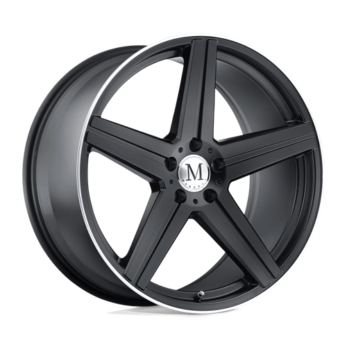 Mandrus ESTRELLA 17x8 ET25 5x112 MATTE BLACK W/ MACHINED LIP