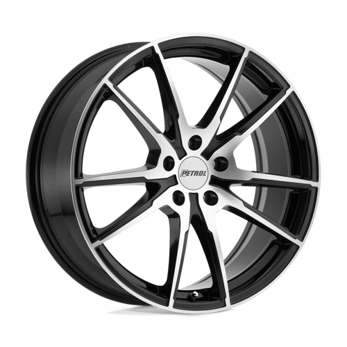 Petrol P0A 19x8 ET40 5x112 GLOSS BLACK W/ MACHINED CUT FACE