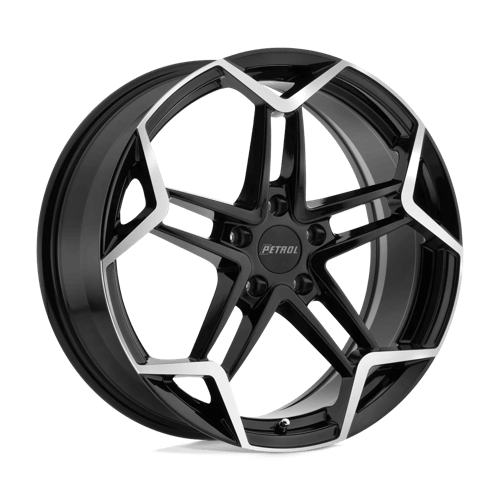 Petrol P1A 17x8 ET40 5x110 GLOSS BLACK W/ MACHINED CUT FACE