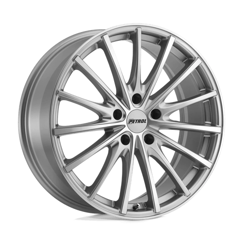 Petrol P3A 17x8 ET40 5x108 SILVER W/ MACHINED CUT FACE