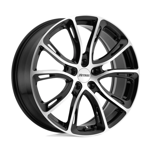Petrol P5A 18x8 ET40 5x114.3 GLOSS BLACK W/ MACHINED CUT FACE