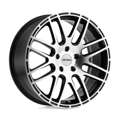 Petrol P6A 19x8 ET35 5x120 GLOSS BLACK W/ MACHINED CUT FACE