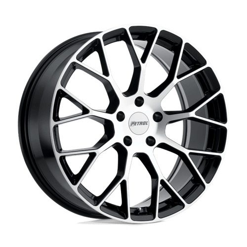 Petrol P2B 19x8 ET40 5x114.3 GLOSS BLACK W/ MACHINED FACE