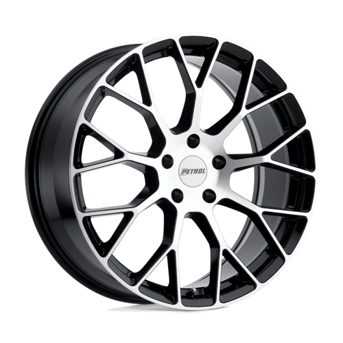 Petrol P2B 18x8 ET40 5x114.3 GLOSS BLACK W/ MACHINED FACE