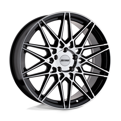 Petrol P3C 17x8 ET40 5x108 GLOSS BLACK W/ MACHINED FACE