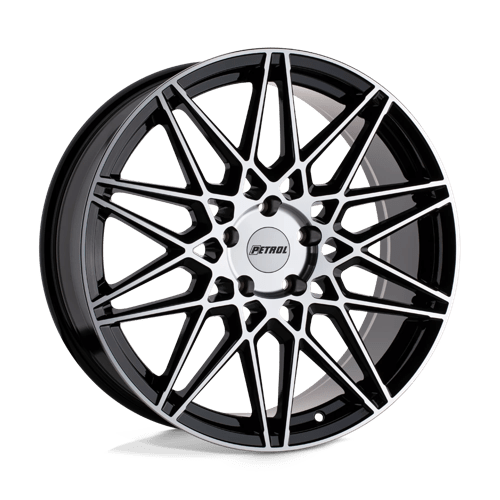 Petrol P3C 20x8.5 ET40 5x114.3 GLOSS BLACK W/ MACHINED FACE