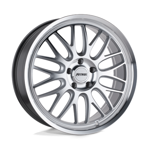 Petrol P4C 18x8 ET35 5x120 SILVER W/ MACHINED FACE & LIP