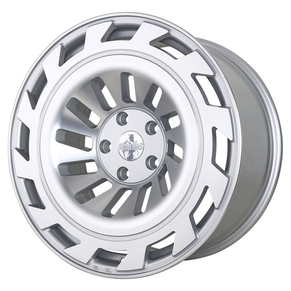 Radi8 r8t12 18x9.5 ET42 5x112 Matt Silver Machined Face