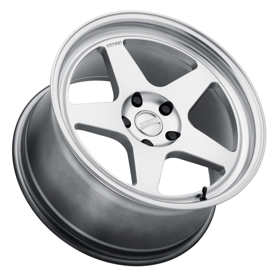 KANSEI KNP 19x9.5 ET22 5x112 Hyper Silver w/Machined Lip