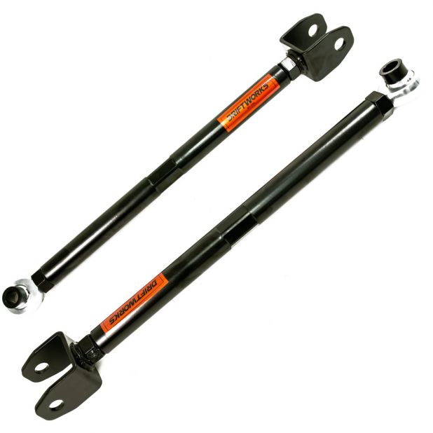 Driftworks Black Rear Toe Rods Supra JZA80