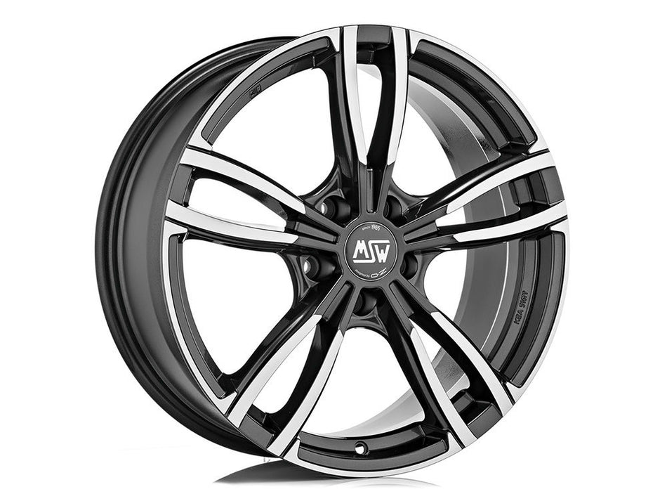 MSW 73 18x8.5 ET40 5x112 GLOSS DARK GREY FULL POLISHED