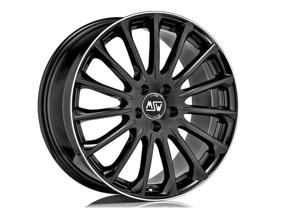 MSW 30 20x8.5 ET35 5x112 GLOSS BLACK DIAMOND LIP