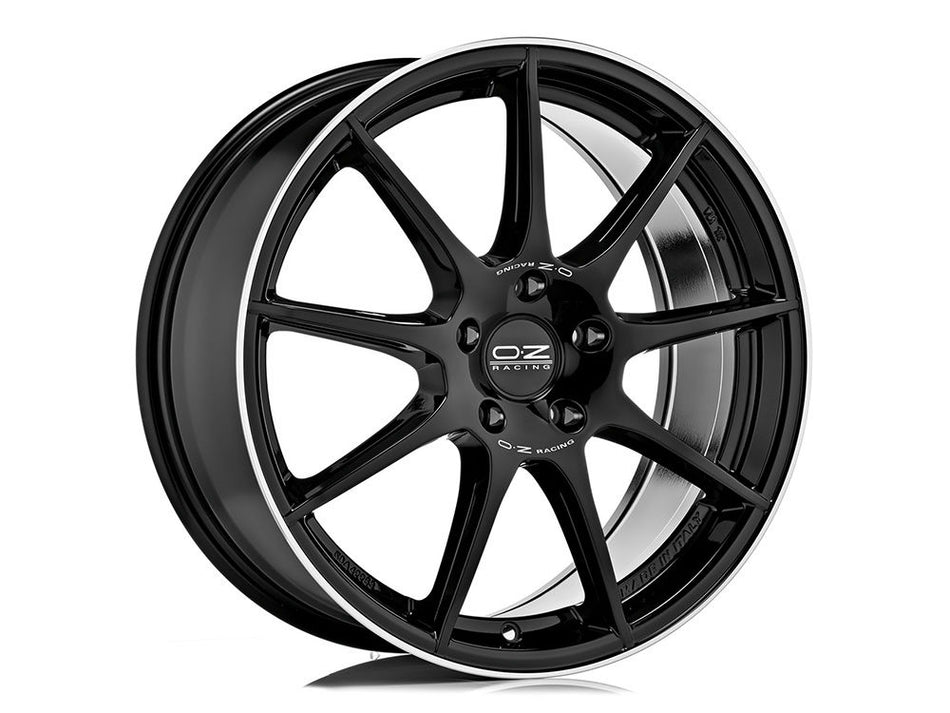 OZ Racing VELOCE GT 18x8 ET35 5x112 GLOSS BLACK DIAMOND LIP