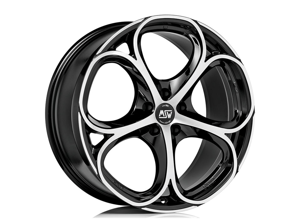 MSW 82 18x8 ET35 5x110 GLOSS BLACK FULL POLISHED