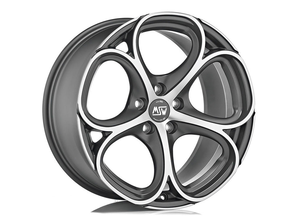 MSW 82 18x8 ET50 5x108 MATT GUN METAL FULL POLISHED