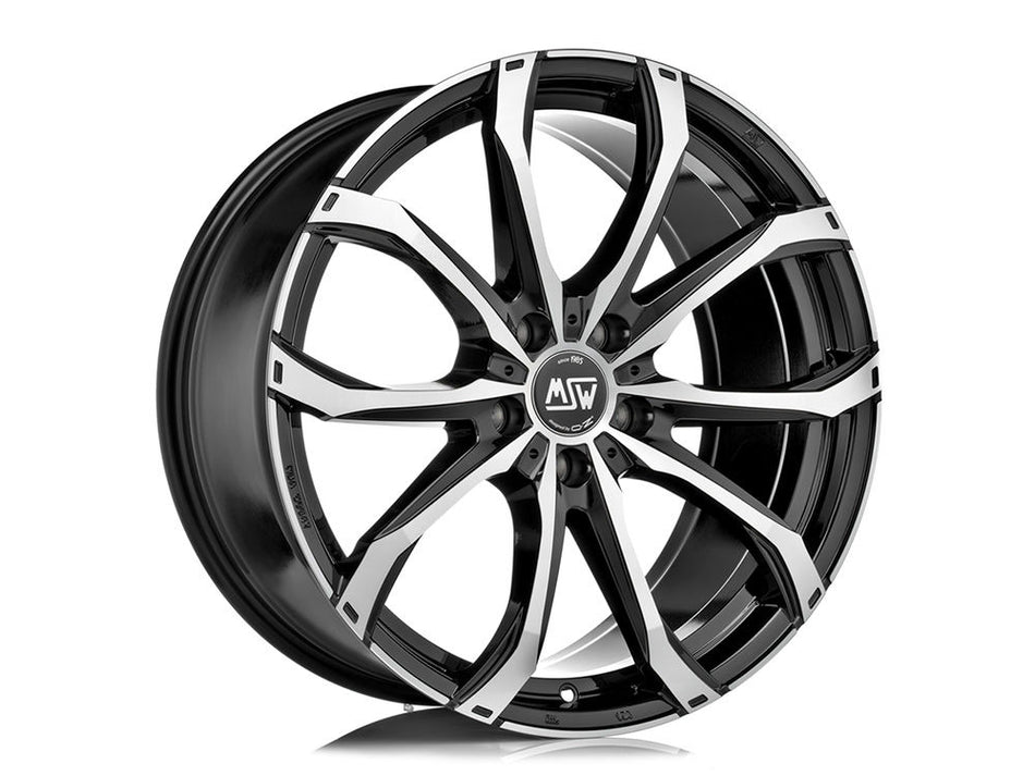 MSW 48 19x8 ET40 5x114.3 GLOSS BLACK FULL POLISHED