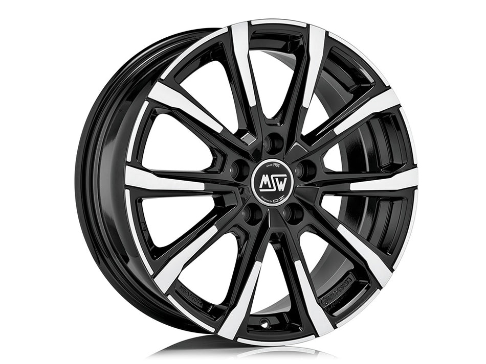 MSW 79 17x7 ET40 5x114.3 GLOSS BLACK FULL POLISHED