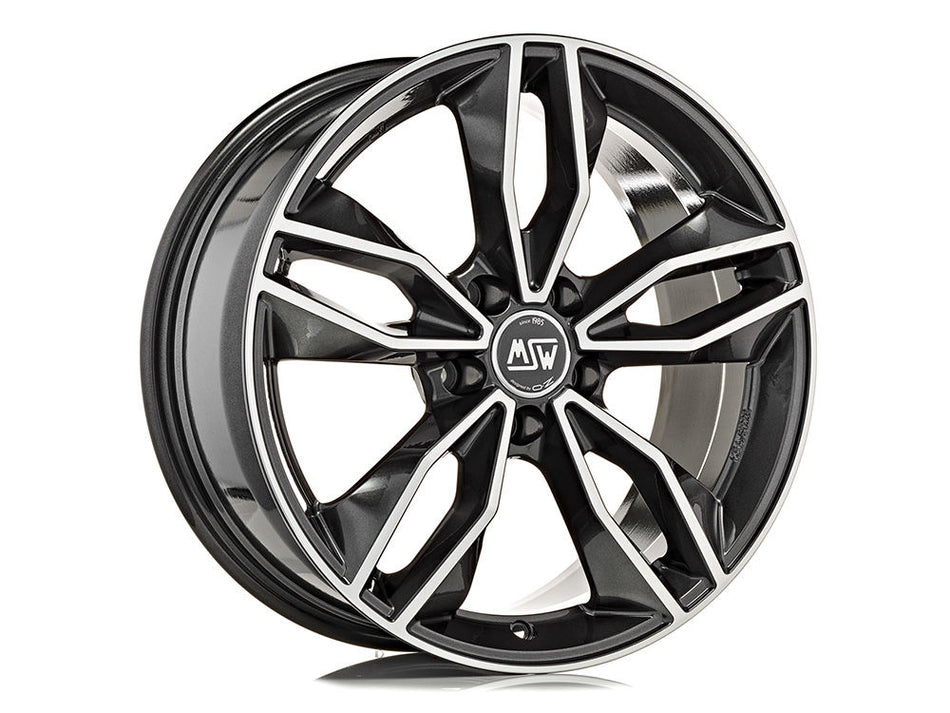 MSW 71 17x7.5 ET38 5x108 GLOSS DARK GREY FULL POLISHED