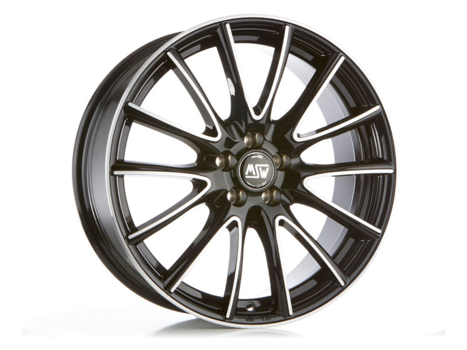 MSW 86 17x7.5 ET45 5x114.3 GLOSS BLACK FULL POLISHED