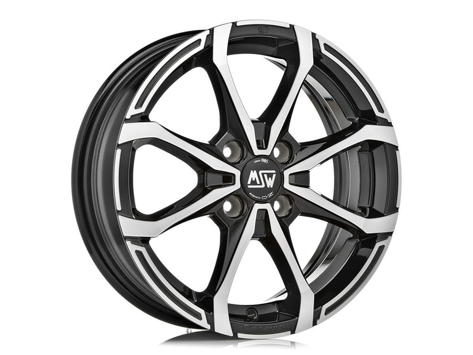 MSW X4 14x5.5 ET24 4x108 GLOSS BLACK FULL POLISHED