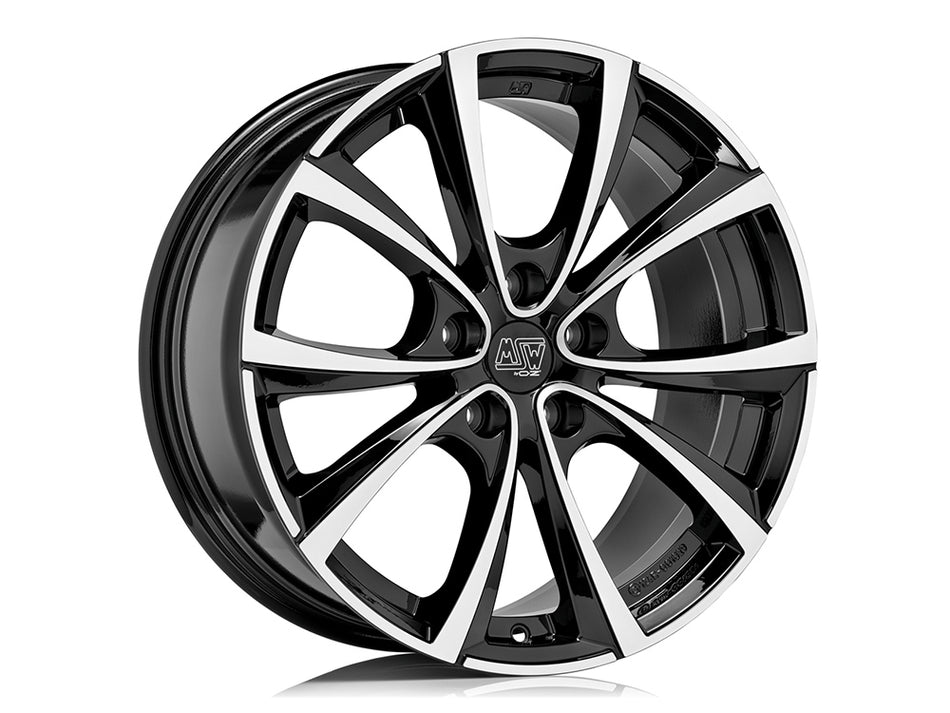 MSW 27T 18x8.5 ET40 5x114.3 GLOSS BLACK FULL POLISHED