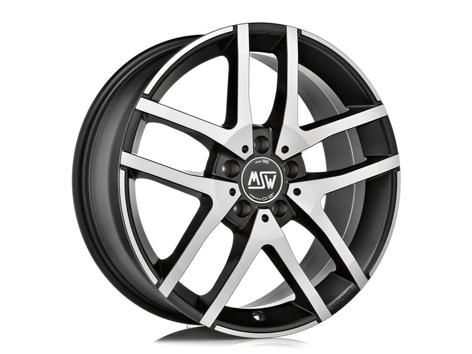 MSW 28 18x7.5 ET44 5x112 MATT BLACK FULL POLISHED