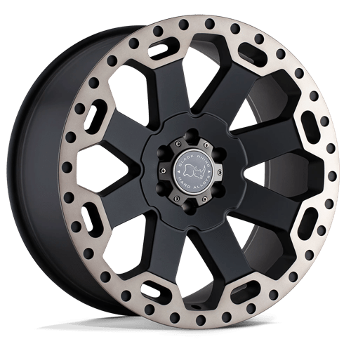 Black Rhino WARLORD 18x8 ET35 5x110 MATTE BLACK W/ MACHINED DARK TINT